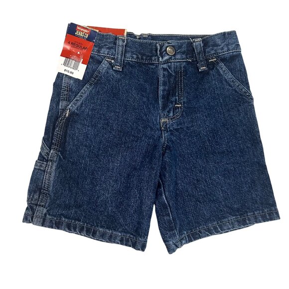 Wranglers Jeans Carpenter Shorts Boys Size 4 Regular Adjustable Waist NWT - Picture 1 of 9
